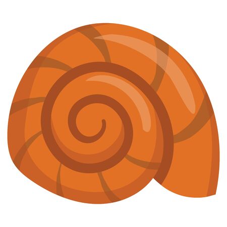 Beautiful underwater shell. Illustration in cartoon style.のイラスト素材