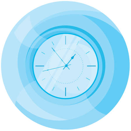 Blue wall clock.のイラスト素材