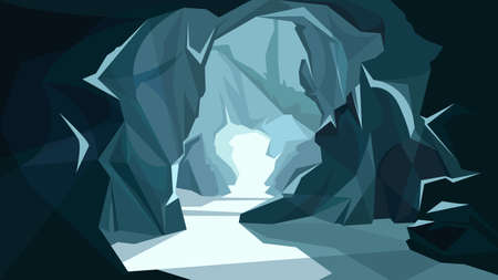Beautiful underground landscape. Majestic nature scene.のイラスト素材