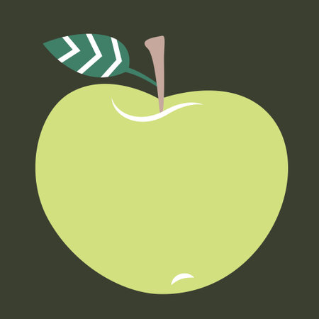 Apple in flat style. Sweet fruit.のイラスト素材