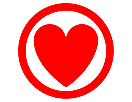 Heart icon Vector illustration on white background.のイラスト素材
