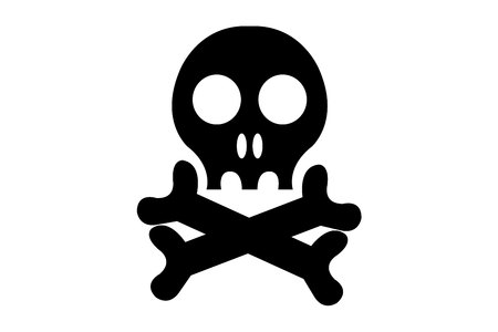 Skull bones icon illustration.のイラスト素材