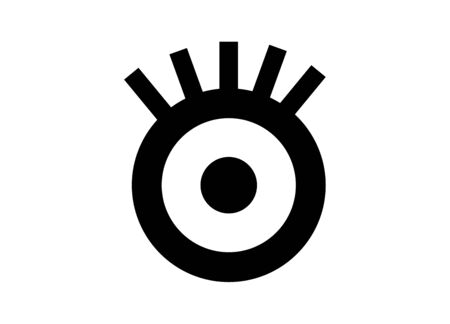Rotary technology eye icon illustration on white background.のイラスト素材