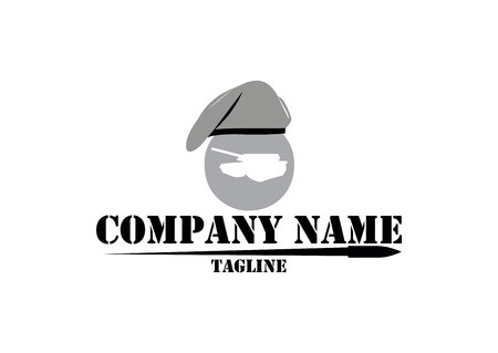 Army beret tank logoのイラスト素材