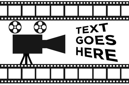 Simple movie reel bannerのイラスト素材