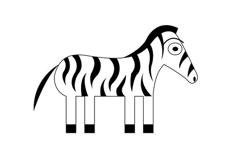 Cartoon zebra illustrationのイラスト素材