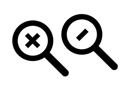 Zoom in and zoom out iconsのイラスト素材