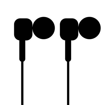 A pair of simple minimal headphonesのイラスト素材