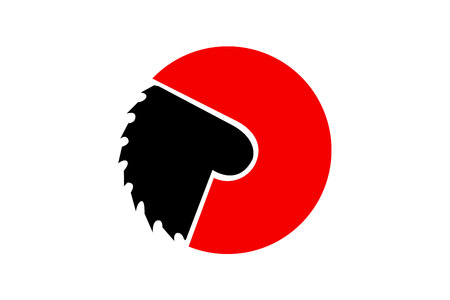 Circular saw logoのイラスト素材