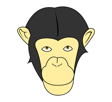 Cartoon chimpanzee head