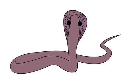 King Cobra snake vector cartoon illustration.のイラスト素材