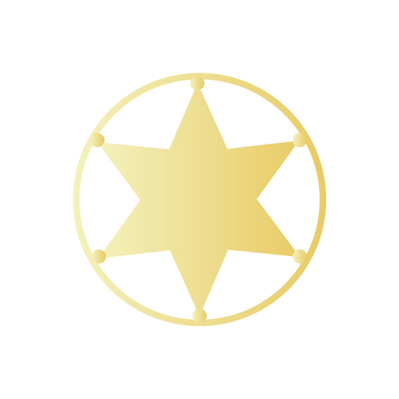 Sherrif police star badgeのイラスト素材