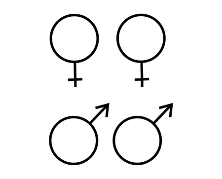 Homosexuality gay icons symbolsのイラスト素材