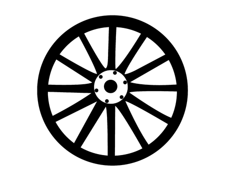 Stage coach wheel symbolのイラスト素材
