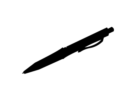 Ballpoint pen silhouetteのイラスト素材