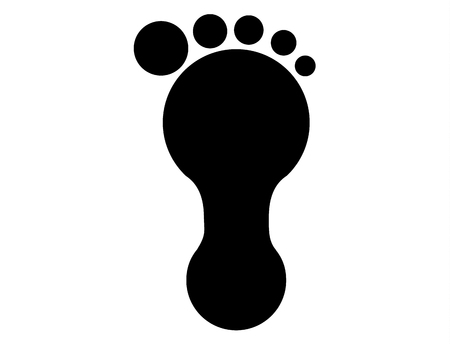 Footprint icon on a white backgroundのイラスト素材