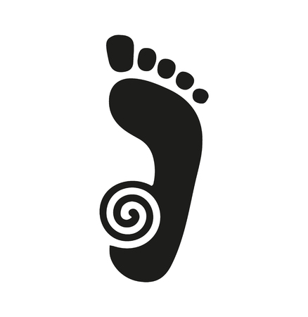 Spiral foot icon illustrationのイラスト素材