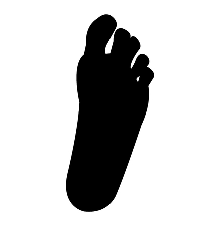 Human footprint silhouetteのイラスト素材