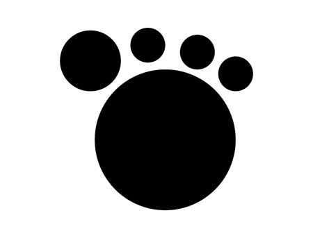 Cute animal paw iconのイラスト素材
