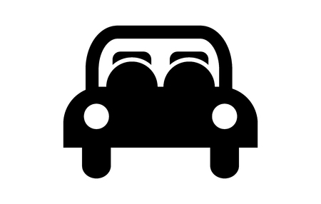 Car icon black and simpleのイラスト素材