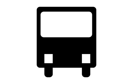 Simple front bus iconのイラスト素材