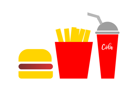 Fast food mealのイラスト素材