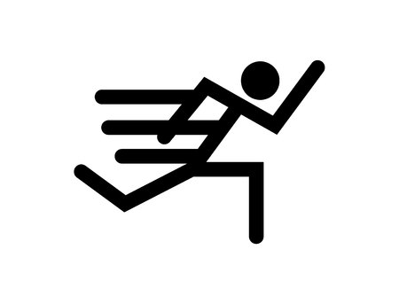 Fast running man iconの写真素材