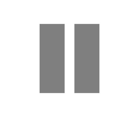 Pause sign on white backgroundの写真素材