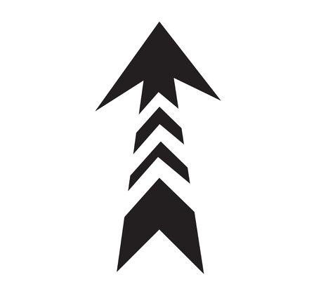 Creative up arrow on white backgroundの写真素材