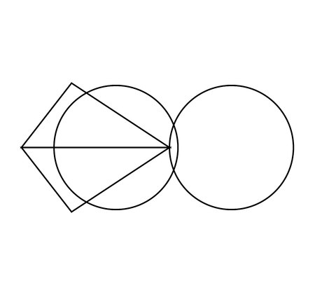 Abstract geometric shapes on white backgroundの写真素材