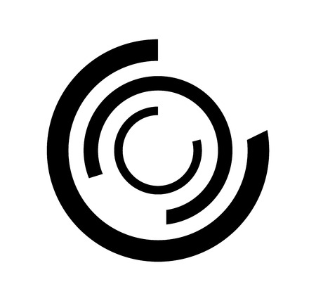 Circles technology logo isolated on white backgroundの写真素材