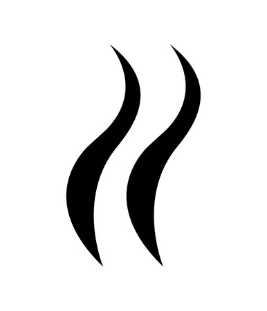 Smoke odour scent black symbol isolated on white backgroundのイラスト素材