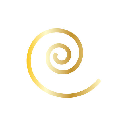 Golden spiral on white background