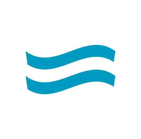 Blue wave on white backgroundのイラスト素材