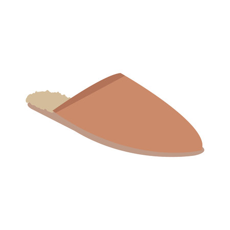 Pink slipper on white backgroundのイラスト素材