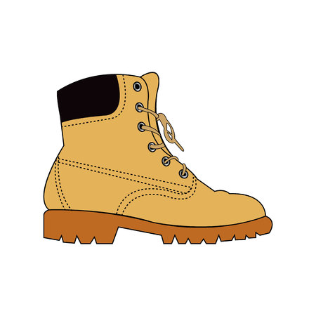 Boot shoe on white backgroundのイラスト素材