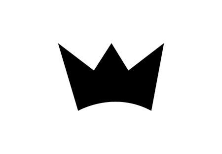 Black crown icon on white backgroundのイラスト素材