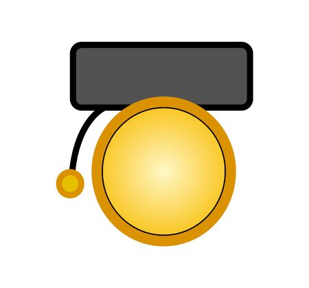 School ring bell on white backgroundのイラスト素材