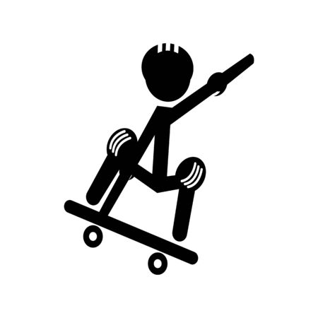 Skater on whiteのイラスト素材