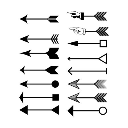 set of vector arrowsのイラスト素材