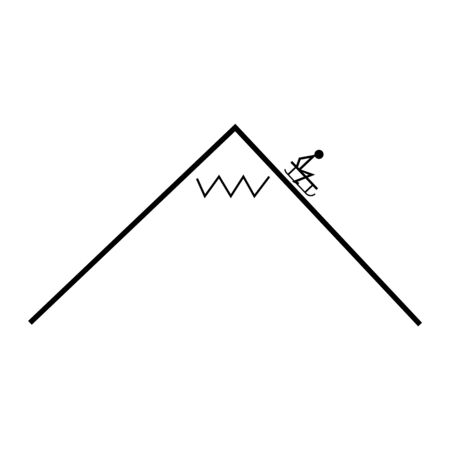 Sledding down a mountainのイラスト素材