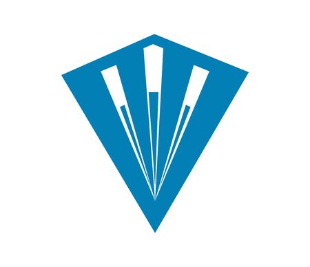 blue diamond on whiteのイラスト素材