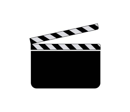 film clapper icon on whiteのイラスト素材