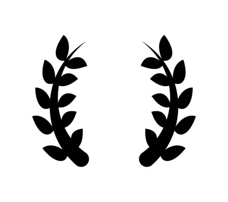 laurel wreath symbol on whiteのイラスト素材