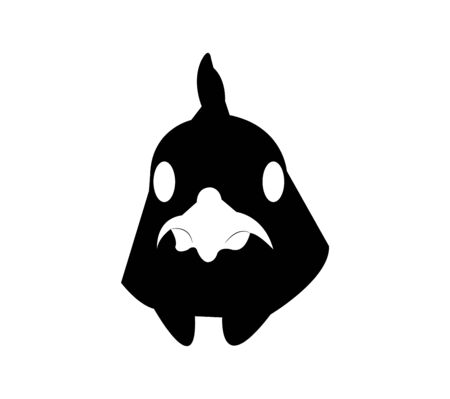 Rooster chicken head icon on whiteのイラスト素材