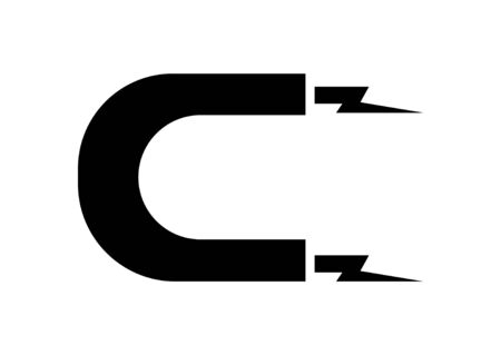 magnet icon on white backgroundのイラスト素材