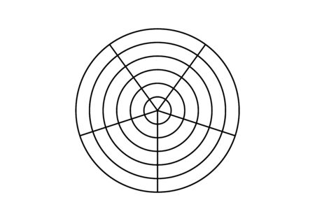 polar coordinates icon on whiteのイラスト素材