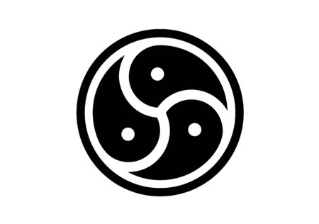bdsm triskelion logo on whiteのイラスト素材