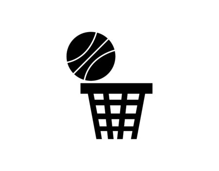 basketball hoop icon on whiteのイラスト素材