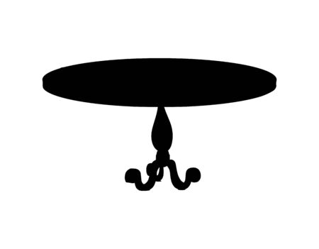 vintage table on whiteのイラスト素材